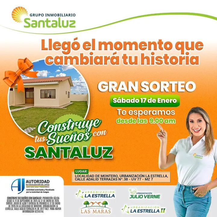 Últimos días para participar: en Santaluz te invitamos a construir tu futuro en La Estrella